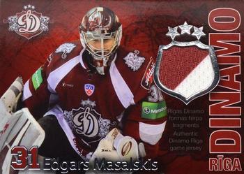 2009-10 Dinamo Riga - Game Used Jersey Shield #EM-2 Edgars Masalskis Front
