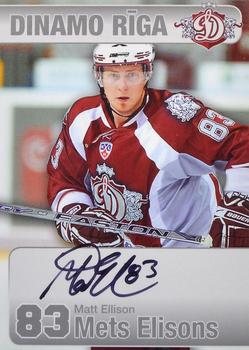 2008-09 Dinamo Riga - Autographs #A-MEl Matt Ellison Front