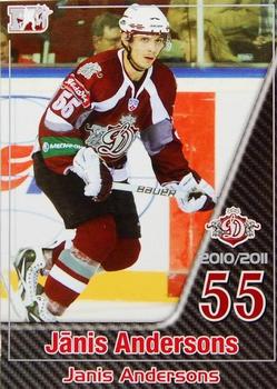 2010-11 Riga Dynamo (KHL) - Base Silver #21 Janis Andersons Front