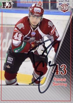 2010-11 Riga Dynamo (KHL) - Autographs #A-TSu Tomas Surovy Front