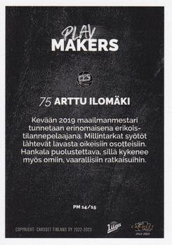 2022-23 Cardset Finland - Playmakers #PM 14 Arttu Ilomäki Back