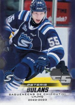 2022-23 Extreme Chicoutimi Sagueneens (QMJHL) #NNO Peteris Bulans Front