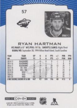 2022-23 O-Pee-Chee - Blue Border #57 Ryan Hartman Back