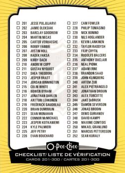2022-23 O-Pee-Chee - Yellow Border #300 Checklist Card Front