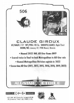 2022-23 O-Pee-Chee - Rainbow #506 Claude Giroux Back