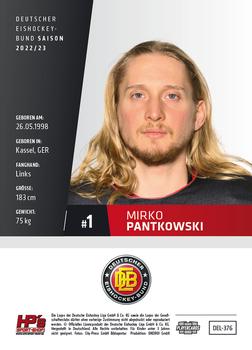 2022-23 Playercards (DEL) #376 Mirko Pantkowski Back