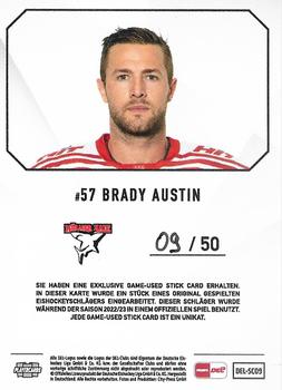2022-23 Playercards (DEL) - Sticks #DEL-SC09 Brady Austin Back