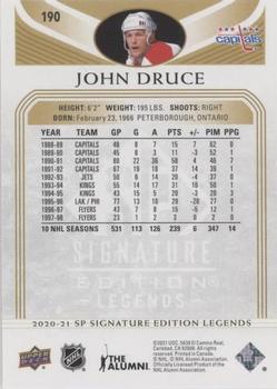 2020-21 SP Signature Edition Legends - Gold Foil #190 John Druce Back