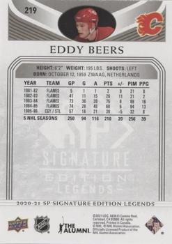 2020-21 SP Signature Edition Legends - Black #219 Ed Beers Back