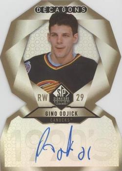 2020-21 SP Signature Edition Legends - Decagons Gold Autographs #DC-56 Gino Odjick Front