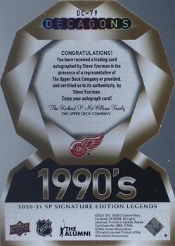 2020-21 SP Signature Edition Legends - Decagons Gold Autographs #DC-79 Steve Yzerman Back