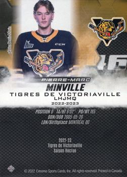 2022-23 Extreme Victoriaville Tigres (QMJHL) #NNO Pierre-Marc Minville Back