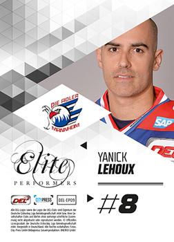 2013-14 Playercards Premium Serie (DEL) - Elite Performers #DEL-EP09 Yanick Lehoux Back