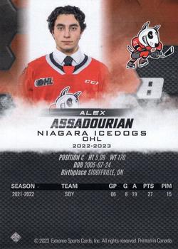 2022-23 Extreme Niagara IceDogs (OHL) #NNO Alex Assadourian Back