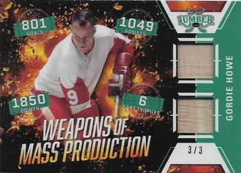 2021-22 Leaf Lumber - Weapons of Mass Production Emerald #WMP-GH1 Gordie Howe Front