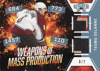 2021-22 Leaf Lumber - Weapons of Mass Production Silver #WMP-17 Teemu Selanne Front
