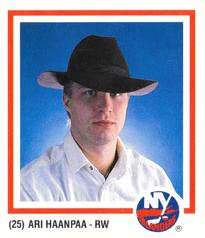 1986-87 New York Islanders #NNO Ari Haanpaa Front