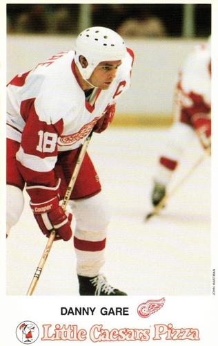 1985-86 Little Caesars Detroit Red Wings #NNO Danny Gare Front
