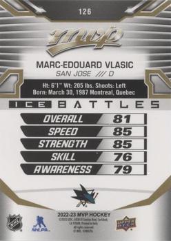 2022-23 Upper Deck MVP - Ice Battles Gold #126 Marc-Edouard Vlasic Back