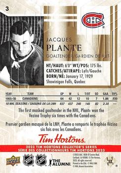 2023 Upper Deck Tim Hortons Legends #3 Jacques Plante Back