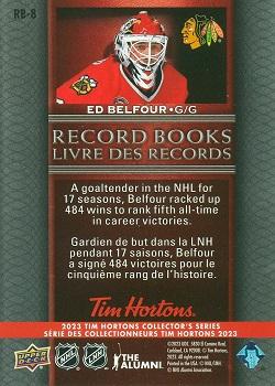 2023 Upper Deck Tim Hortons Legends - Record Books #RB-8 Ed Belfour Back