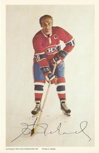 1972-73 Montreal Canadiens Louiseville Sports Enr. Promos #NNO Henri Richard Front