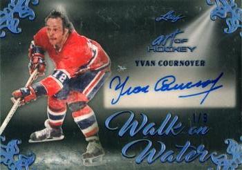 2022 Leaf Art of Hockey - Walk on Water Navy Spectrum Holofoil #WW-YC1 Yvan Cournoyer Front