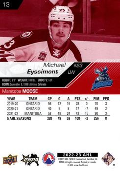 2022-23 Upper Deck AHL - Exclusives #13 Michael Eyssimont Back