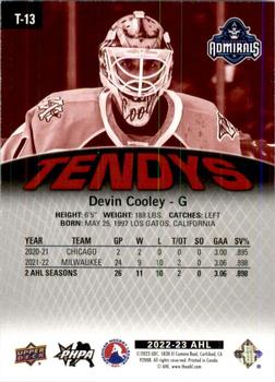 2022-23 Upper Deck AHL - Tendys Red #T-13 Devin Cooley Back