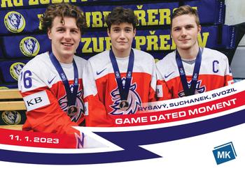 2022-23 Moje karticky Czech Ice Hockey Team #138 Martin Rysavy / Tomas Suchanek / Stanislav Svozil Front