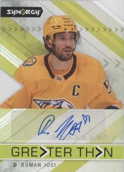 2022-23 Upper Deck Synergy - Greater Than Signatures #GT-RJ Roman Josi Front