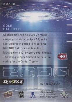 2022-23 Upper Deck Synergy - 2030 #3 OF 18 Cole Caufield Back
