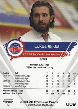 2019-20 Premium Cards CHANCE liga #009 Lukas Endal Back