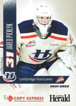 2021-22 Lethbridge Hurricanes (WHL) #NNO Jared Picklyk Front