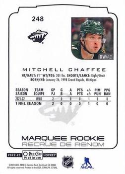 2022-23 O-Pee-Chee Platinum #248 Mitchell Chaffee Back