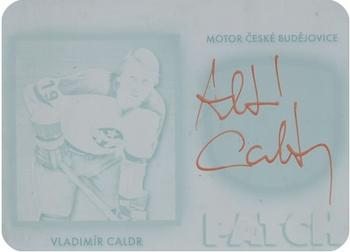 2009-10 Legendy CS - Retro Team Emblem Pressplates Black #RTE-VC Vladimir Caldr Front