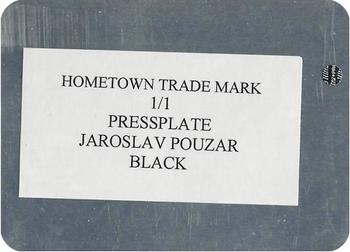 2011 Legendy CS Czech Retro National Legends - Hometown Trade Mark Pressplates Black #3 Jaroslav Pouzar Back