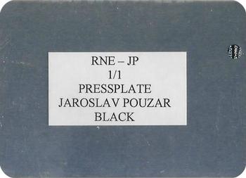 2011 Legendy CS Czech Retro National Legends - Retro National Emblem Pressplates Black #RNE-JP Jaroslav Pouzar Back