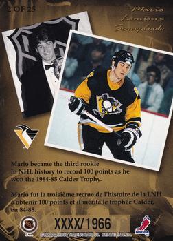 1996-97 Donruss Canadian Ice - Mario Lemieux Scrapbook Executive Proofs #2 Mario Lemieux Back
