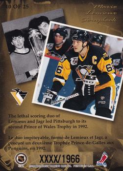1996-97 Donruss Canadian Ice - Mario Lemieux Scrapbook Executive Proofs #10 Mario Lemieux Back