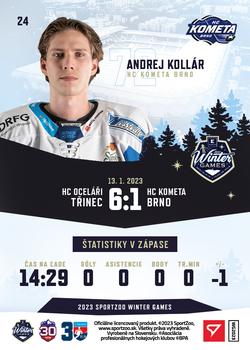 2023 SportZoo Winter Games #24 Andrej Kollar Back
