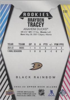 2022-23 Upper Deck Allure - Black Rainbow #111 Brayden Tracey Back