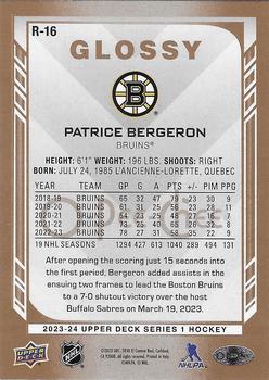 2023-24 Upper Deck - O-Pee-Chee Glossy Gold #R-16 Patrice Bergeron Back