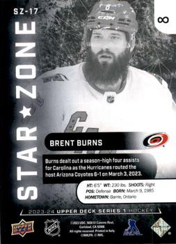 2023-24 Upper Deck - Star Zone #SZ-17 Brent Burns Back