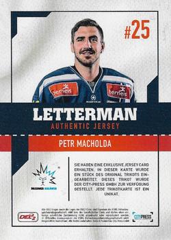 2017-18 Playercards (DEL2) - Letterman #NNO Petr Macholda Back