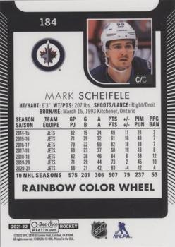 2021-22 O-Pee-Chee Platinum - Rainbow Color Wheel #184 Mark Scheifele Back