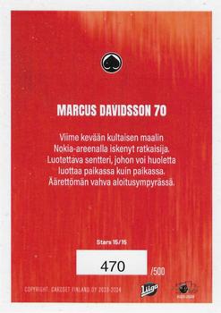2023-24 Cardset Finland - Stars Blue #Stars 15 Marcus Davidsson Back
