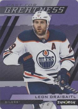 2022-23 Upper Deck Synergy - Cast for Greatness Purple #CG-29 Leon Draisaitl Front