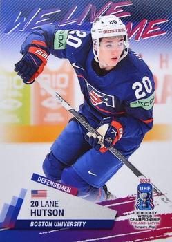 2023 BY Cards IIHF World Championship #85 Lane Hutson Front