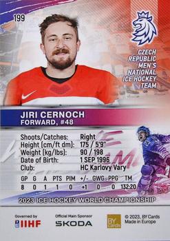 2023 BY Cards IIHF World Championship #199 Jiri Cernoch Back